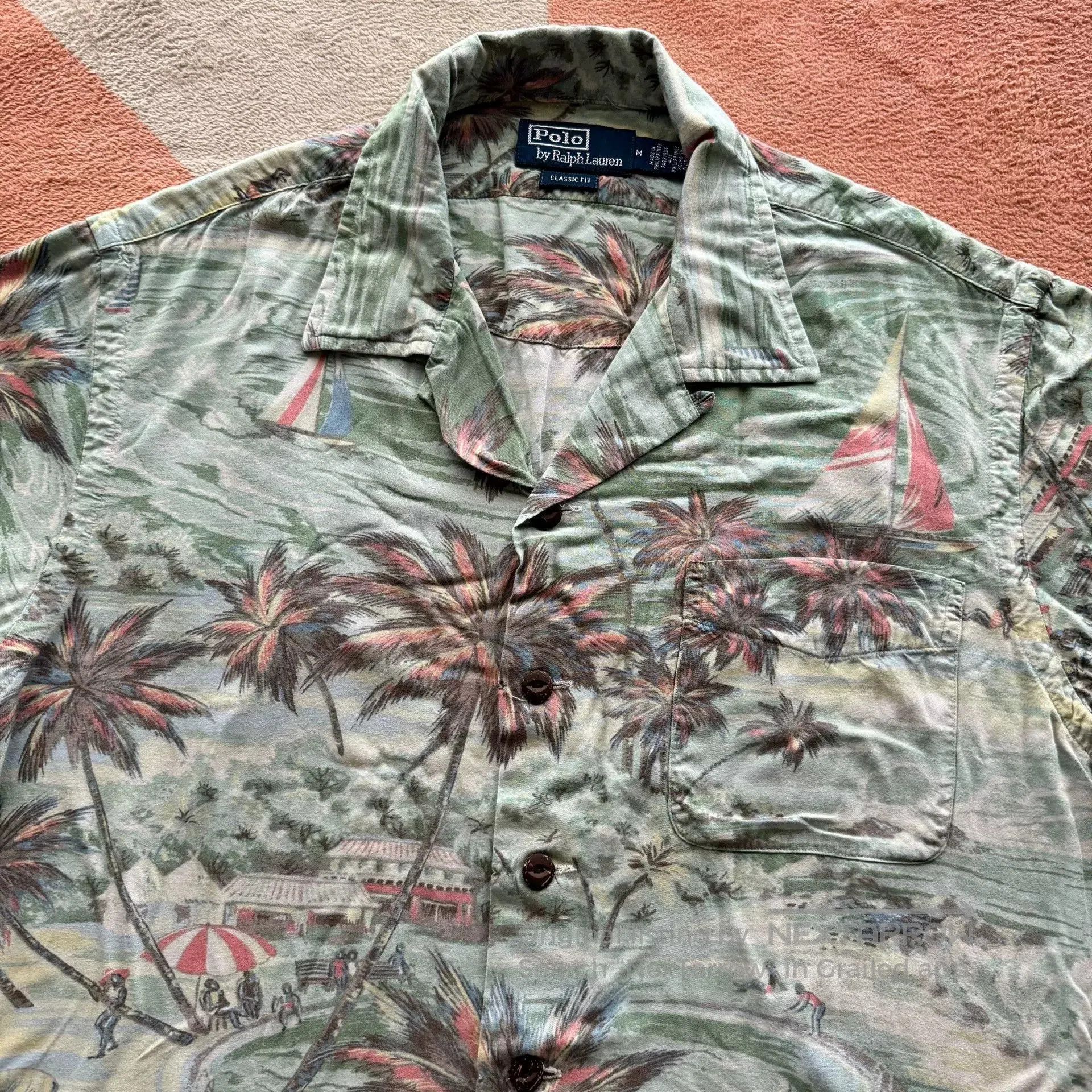 RRL Ralph Lauren Ralph Lauren Polo Short Sleeve Hawaiian Shirt. Size US M / EU 48-50 / 2 - 3 Thumbnail