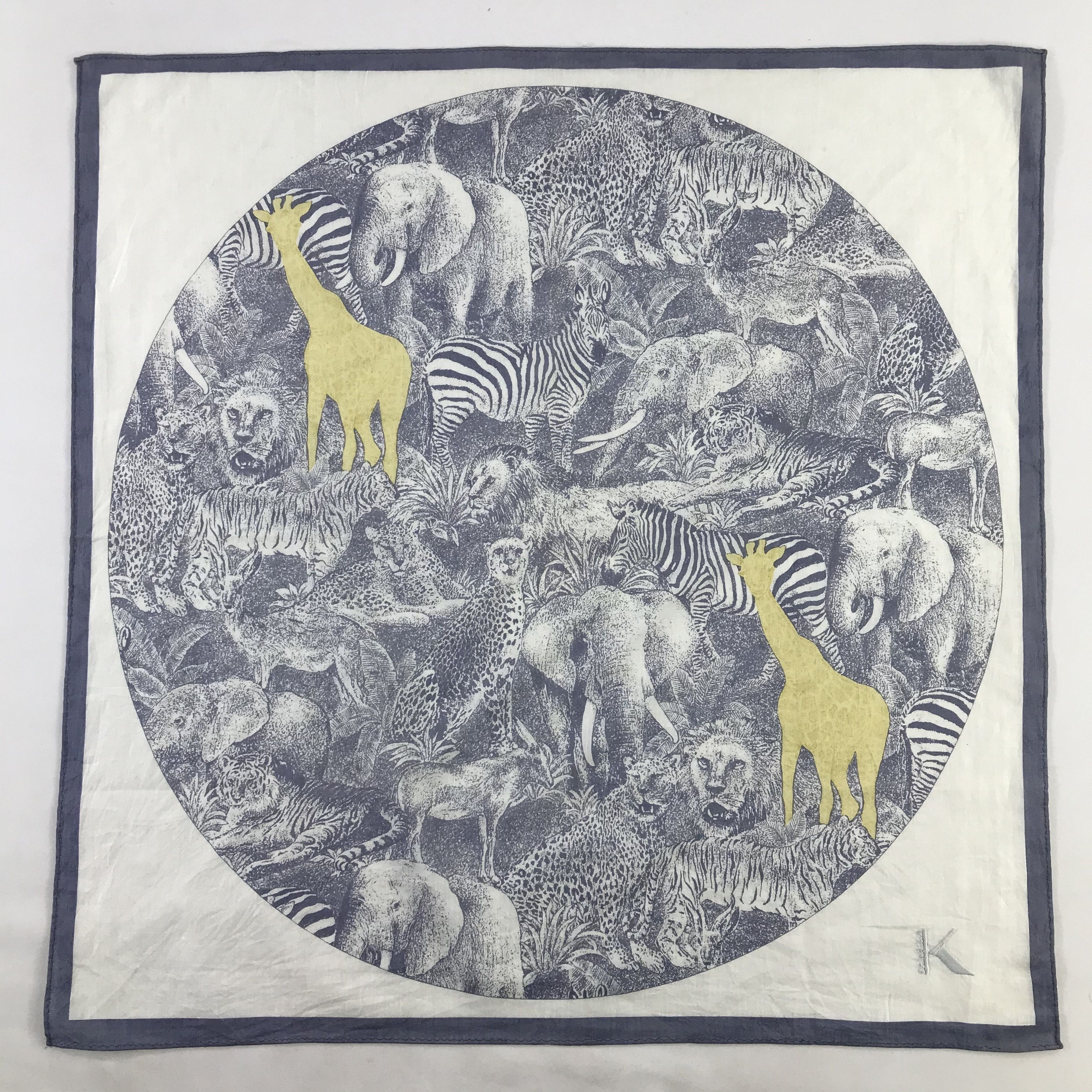 Krizia Uomo × Vintage Krizia Uomo Bandana / Handkerchief / Neckerchief - S1070 Size ONE SIZE - 1 Thumbnail