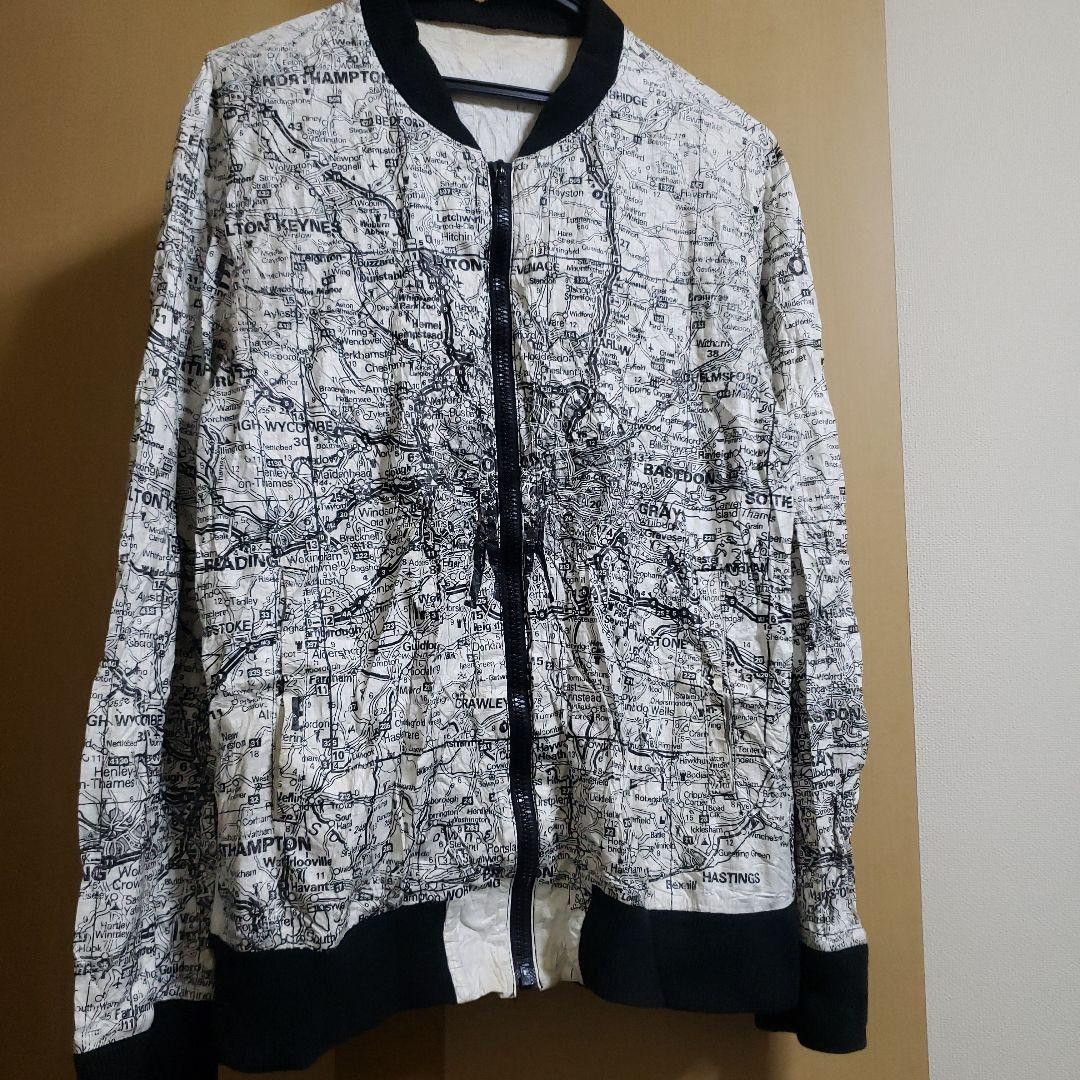 Number (N)ine NUMBER (N)INE 04SS Paper Map Blouson Jacket White 3 