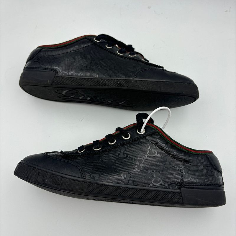 Gucci Gucci Fashionable Leather Sneakers in Black Size US 5.5 / EU 38 - 2 Thumbnail