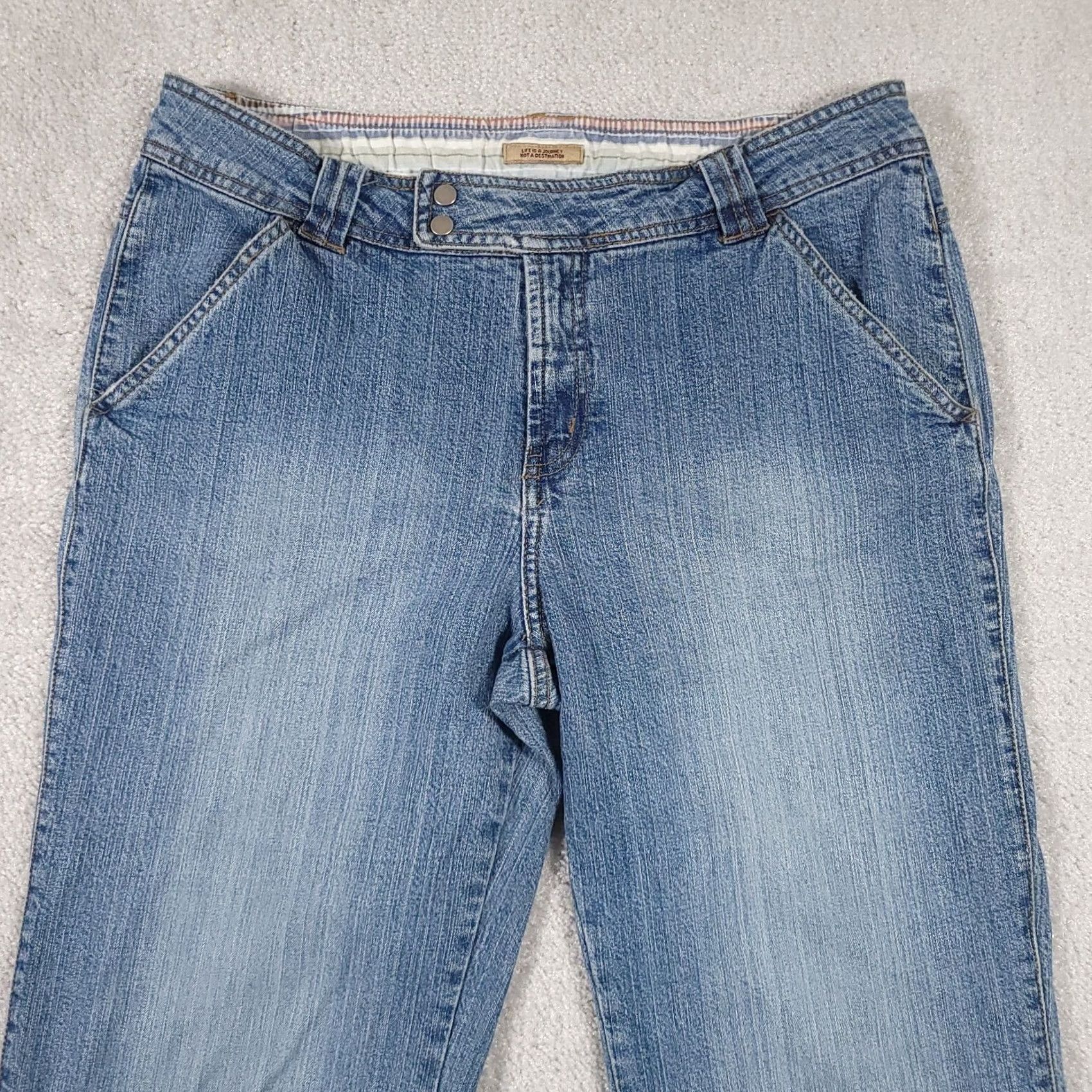 Denime Ruff Hewn Jeans Women's 10 Boot Snap Leg Y2K Retro Denim Jeans Size 32" / US 10 / IT 46 - 3 Thumbnail