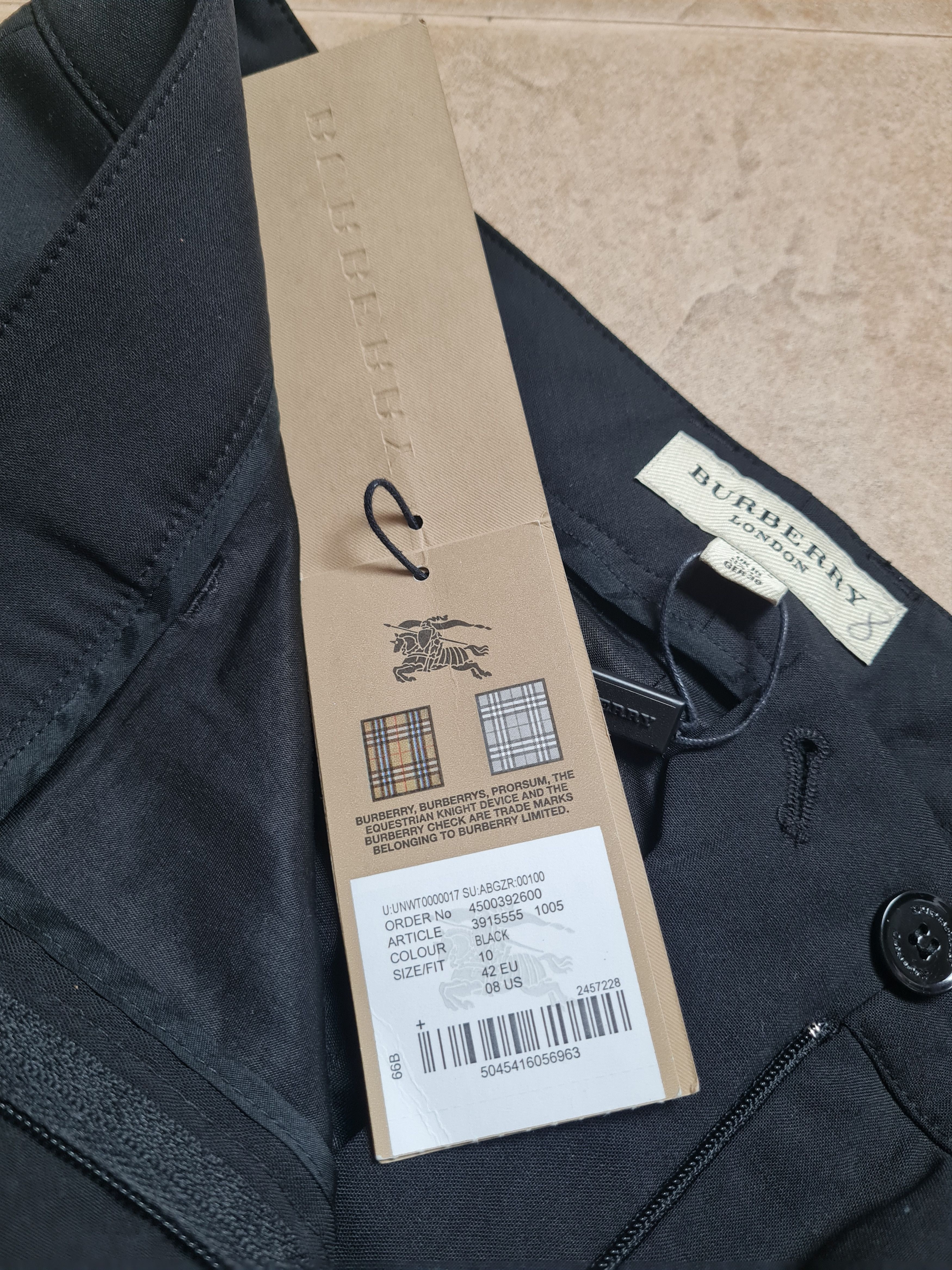 Burberry Vintage Pant Burberry London Wool Black Dress womens Pants Size 32" / US 10 / IT 46 - 16 Thumbnail