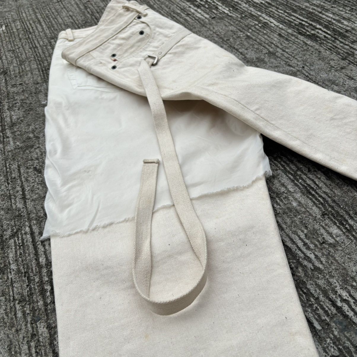Rick Owens Drkshdw Rick Owens DRKSHDW Milk Collapse Cropped Jeans Size US 31 - 24 Thumbnail