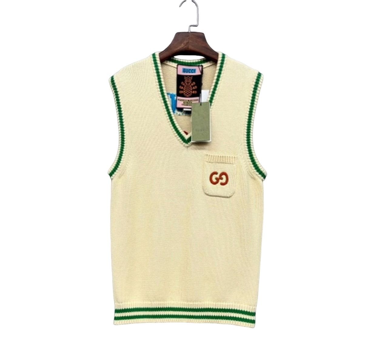 Gucci Gucci Pineapple Embroidered Knit Vest S Size US S / EU 44-46 / 1 - 1 Thumbnail