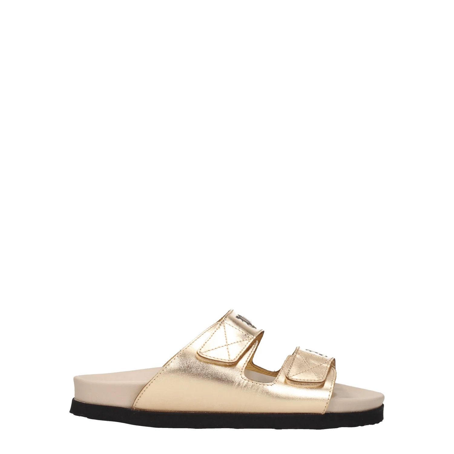 Palm Angels ob1o1e1124 Leather Slippers in Gold Size US 6 / IT 36 - 1 Thumbnail