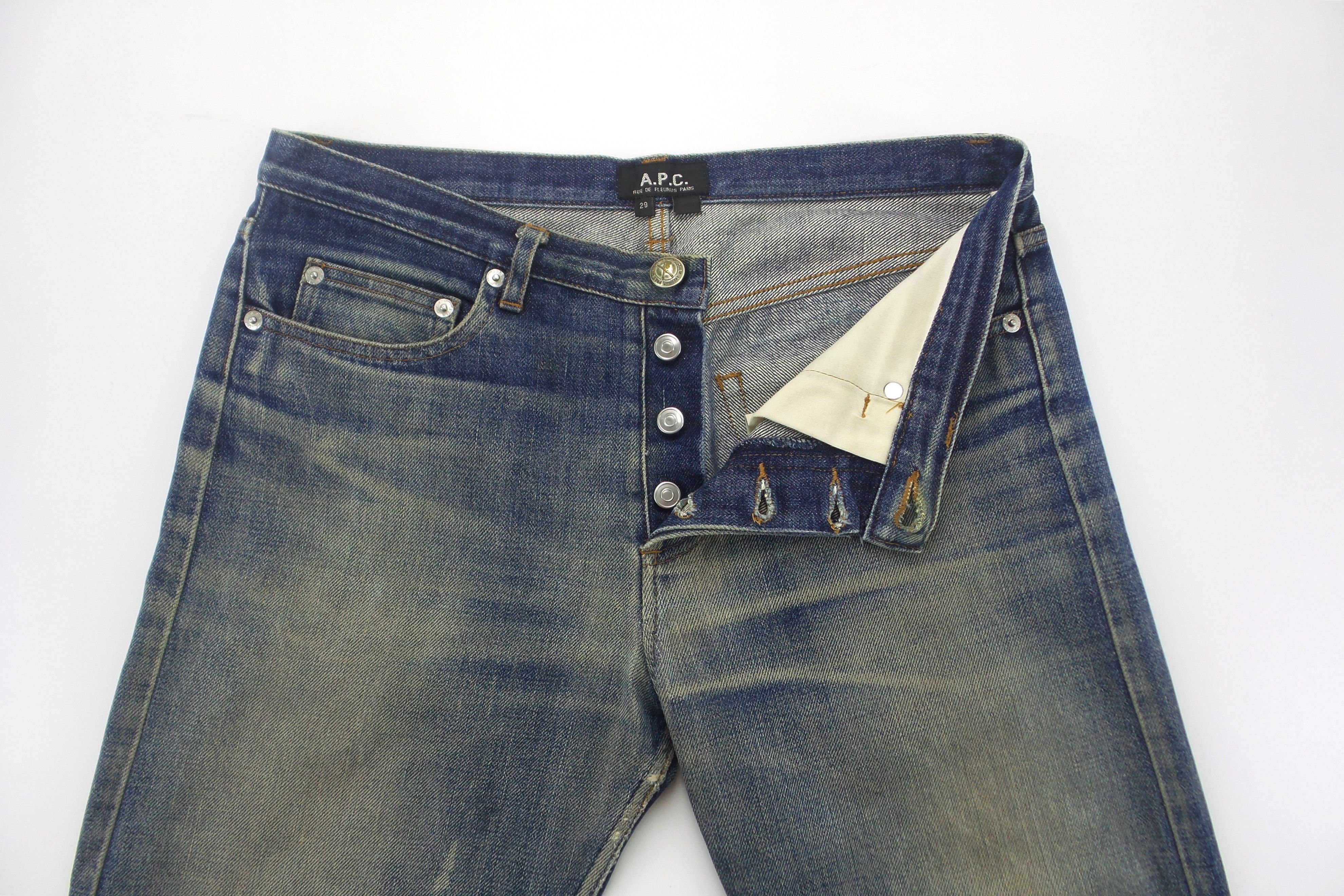 A.P.C. A.P.C Non Selvedge Stonewashed Jeans W16xL40 Size US 29 - 3 Thumbnail