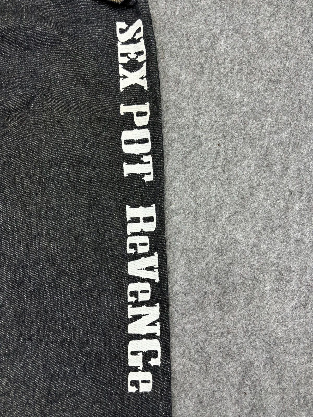 Japanese Brand SEX POT ReVeNGe Japan Punk Spell Out Logo Denim F741 Size US 32 / EU 48 - 9 Thumbnail
