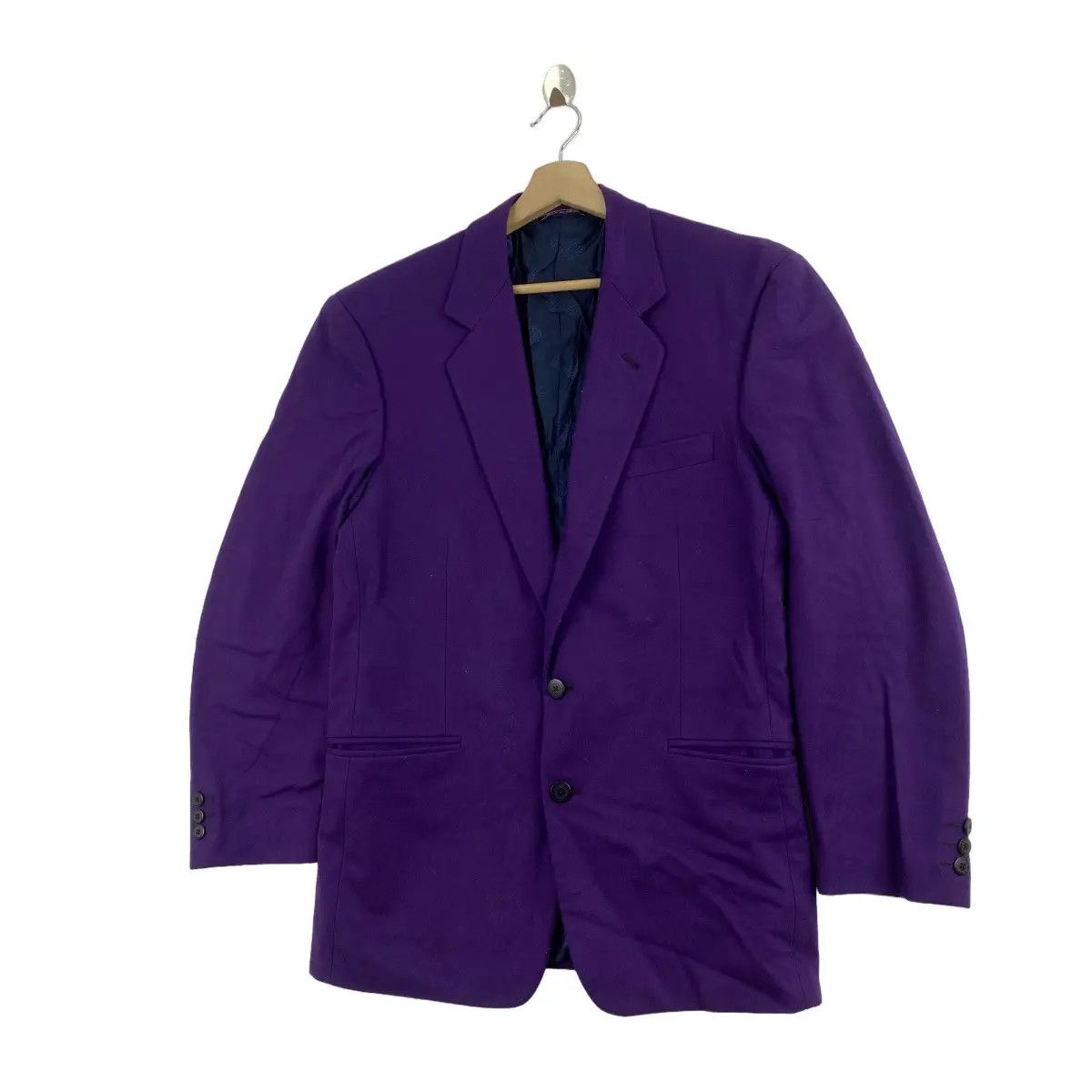 GianMarco Venturi Vtg GIAN MARCO VENTURI Made In Italy Purple Blazer 2 Button Size 40R - 4 Thumbnail