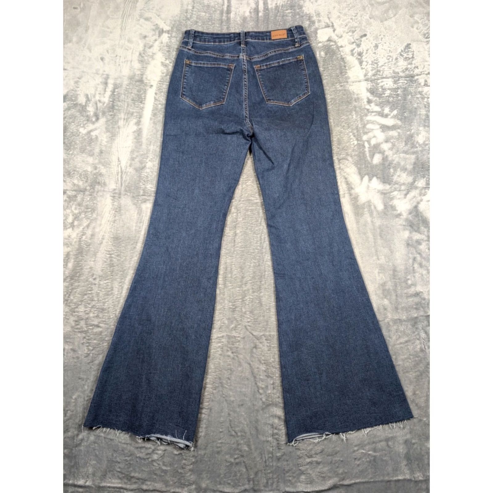 Vintage Judy Blue Jeans Women 7/28 Pull On Flare High Rise Stretch Denim 5-Pocket City Hippie Blue Size 28 Womens Size 28" / US 6 / IT 42 - 7 Thumbnail