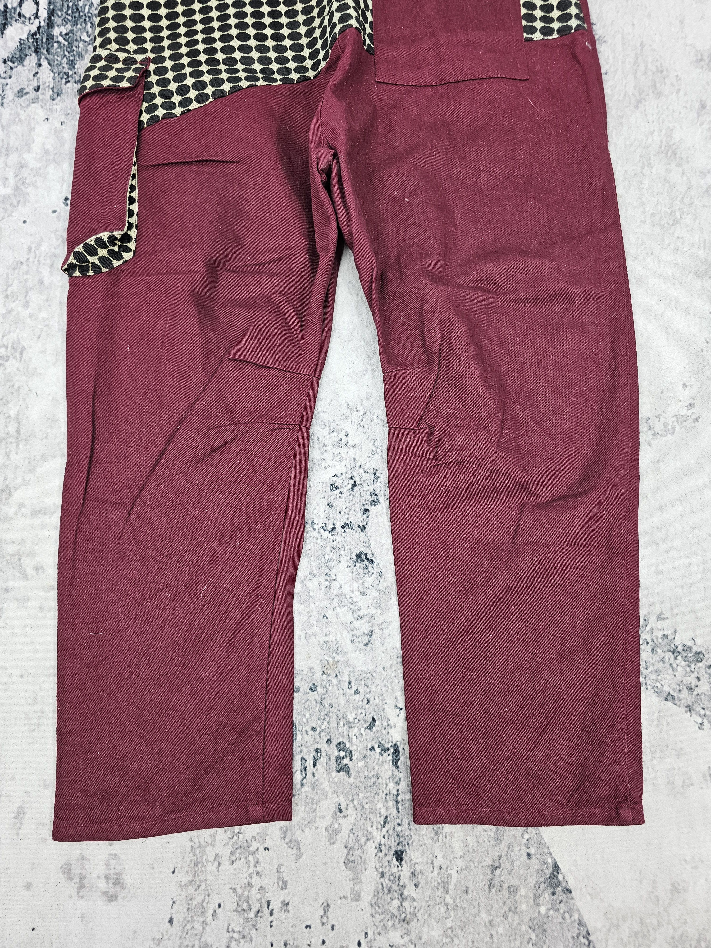 Japanese Brand AMINA Multi Pockets Cargo Baggy Polkadot Cropped Pant JB0261 Size US 33 - 6 Thumbnail