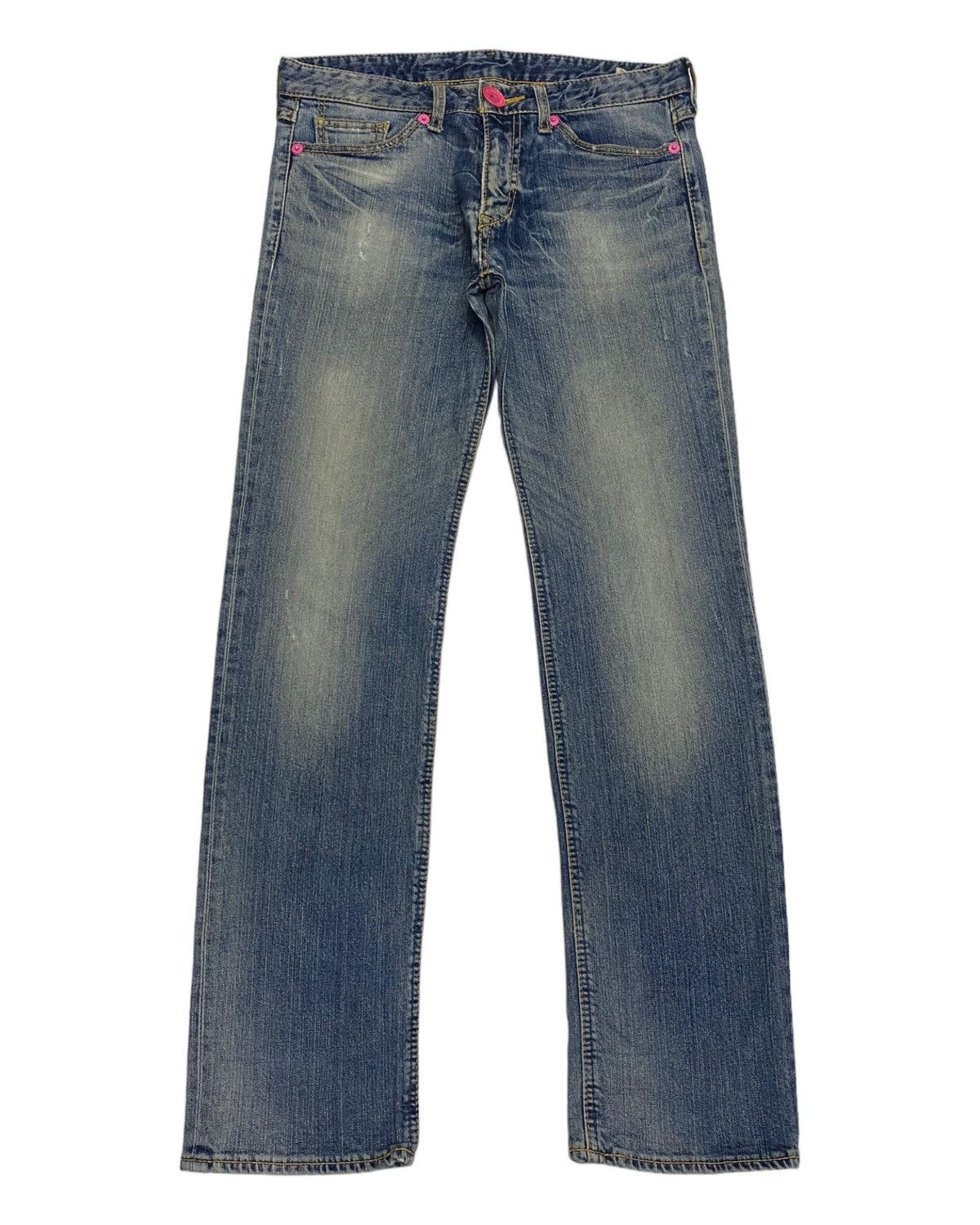 Kapital VINTAGE CO&LU EMBROIDERY DISTRESSED DENIM JEANS Size US 32 / EU 48 - 2 Thumbnail