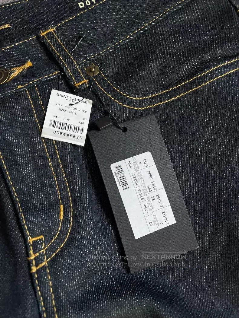 Saint Laurent Paris Saint Laurent Paris Indigo Raw Basic Denim Jeans i Size US 28 / EU 44 - 5 Thumbnail