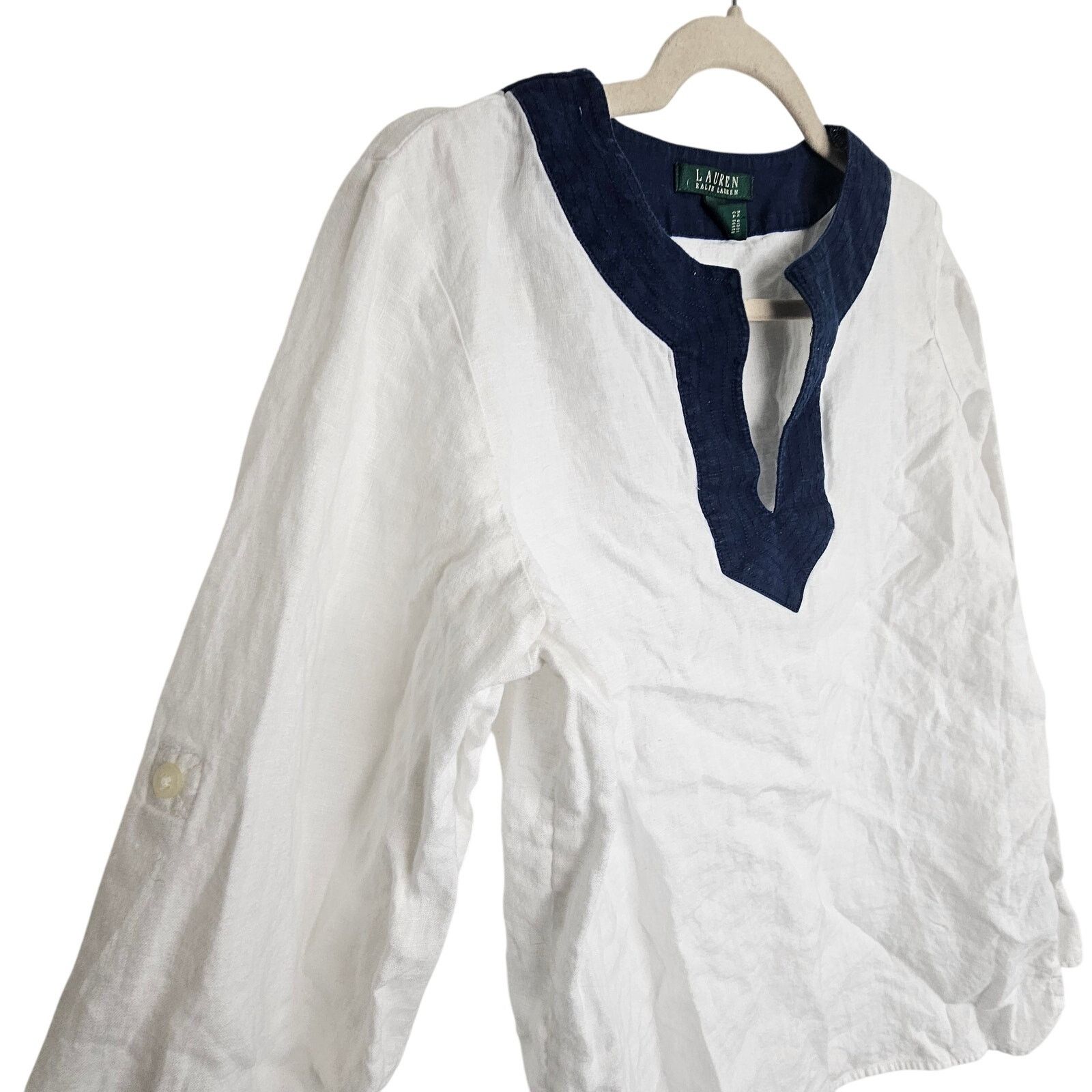 Lauren Ralph Lauren Lauren Ralph Lauren Women Linen Tunic S Lagenlook Coastal Size S / US 4 / IT 40 - 5 Thumbnail