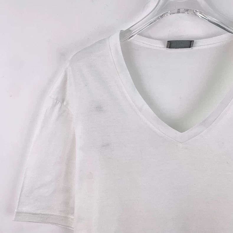 Dior Dior White Bee Embroidered Cotton Vneck T-2506 Size US L / EU 52-54 / 3 - 3 Thumbnail