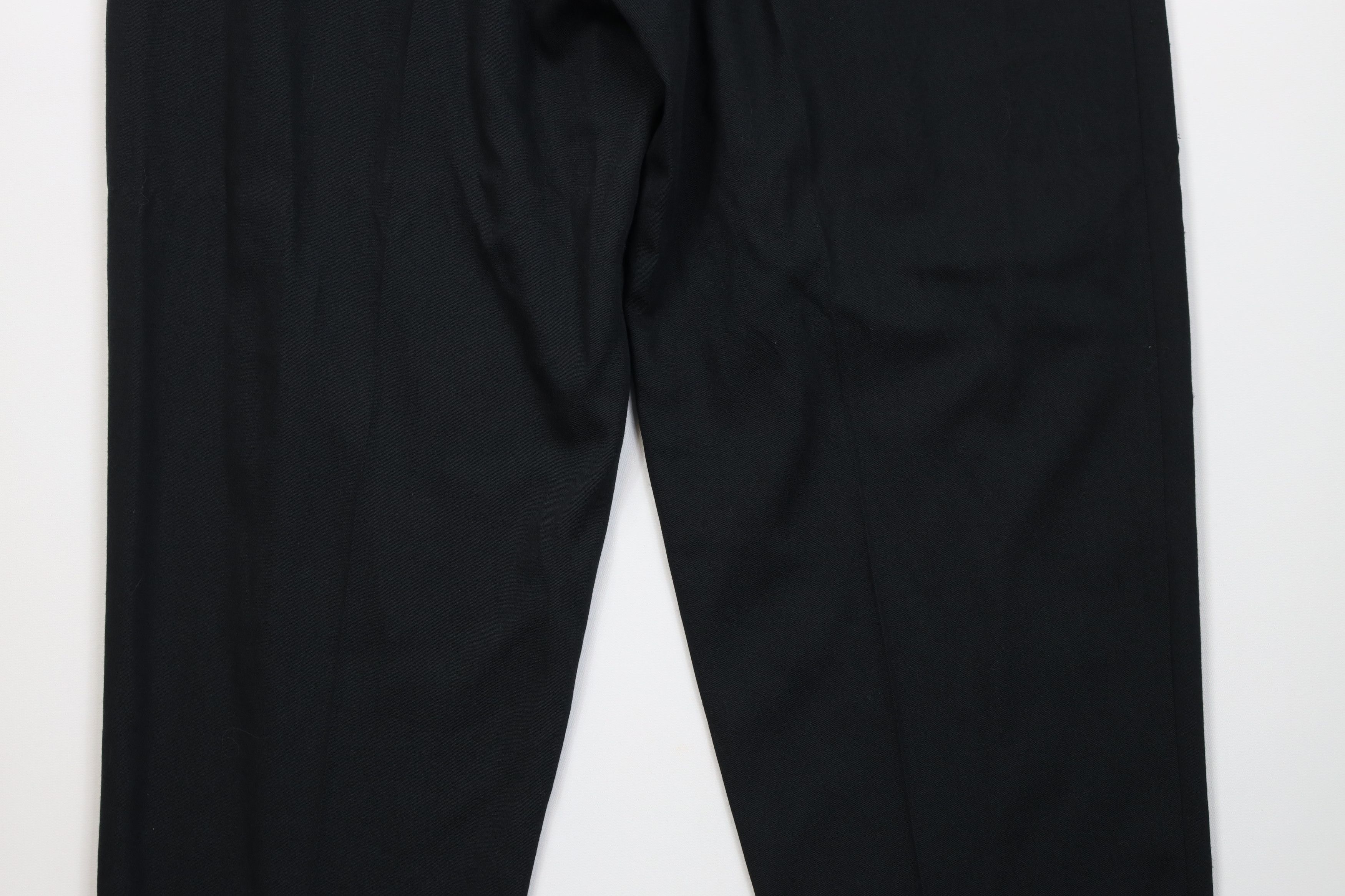 Vintage Vintage 90s Gabardine Blend Wide Leg Chino Pants Black USA Size US 32 / EU 48 - 12 Thumbnail