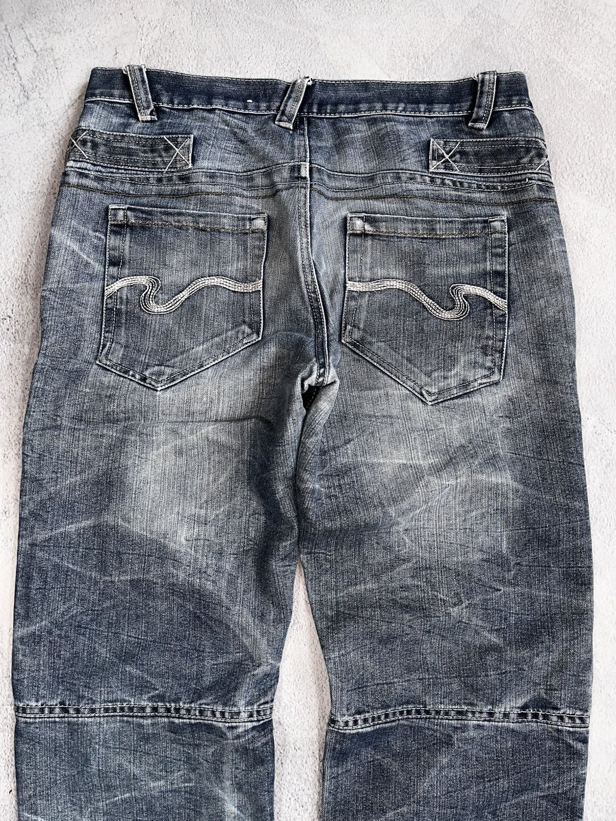 Vintage Vintage Y2K baggy ripped unisex denim low rise jeans Size US 30 / EU 46 - 7 Thumbnail