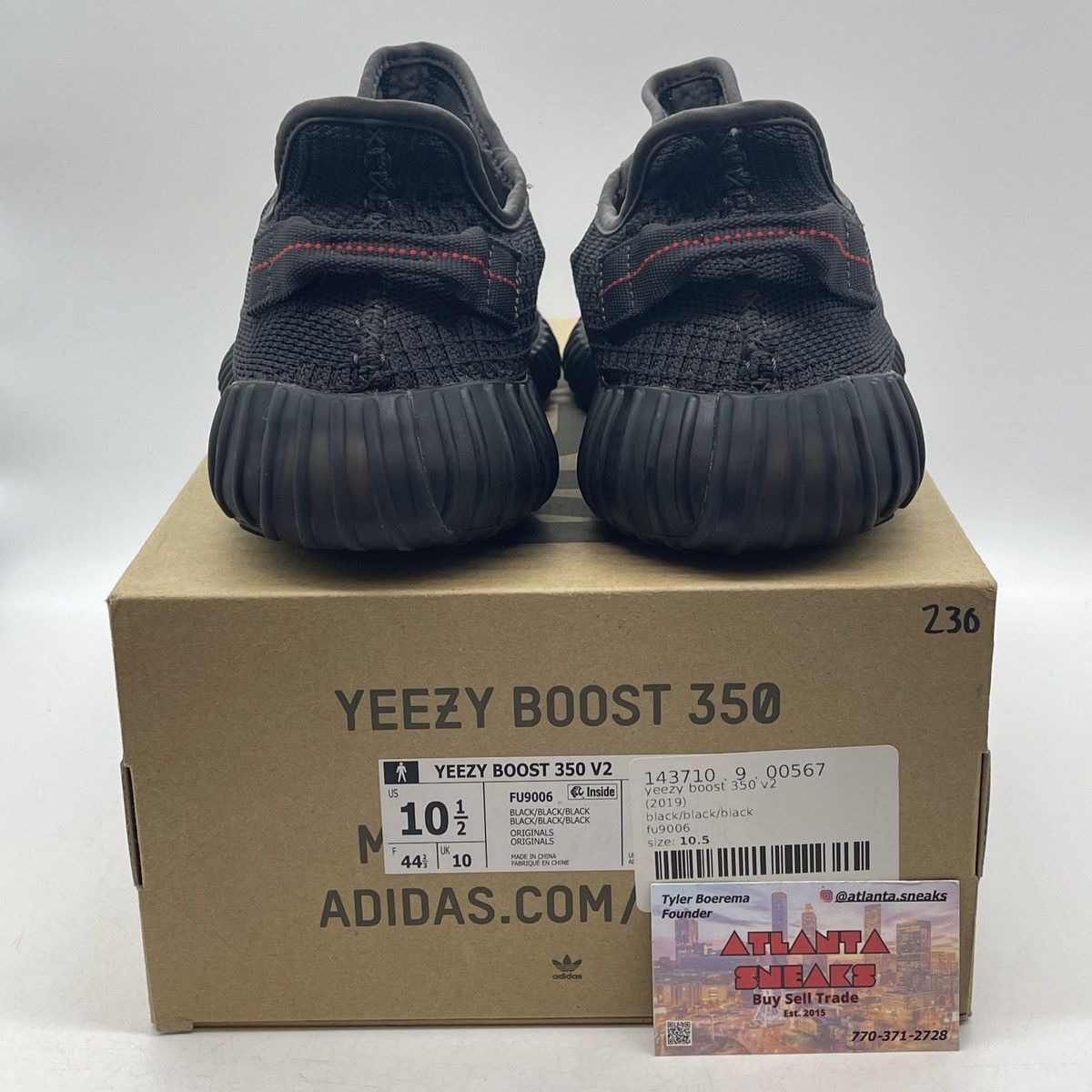 Adidas Yeezy boost 350 black non reflective Size US 10.5 / EU 43-44 - 3 Thumbnail