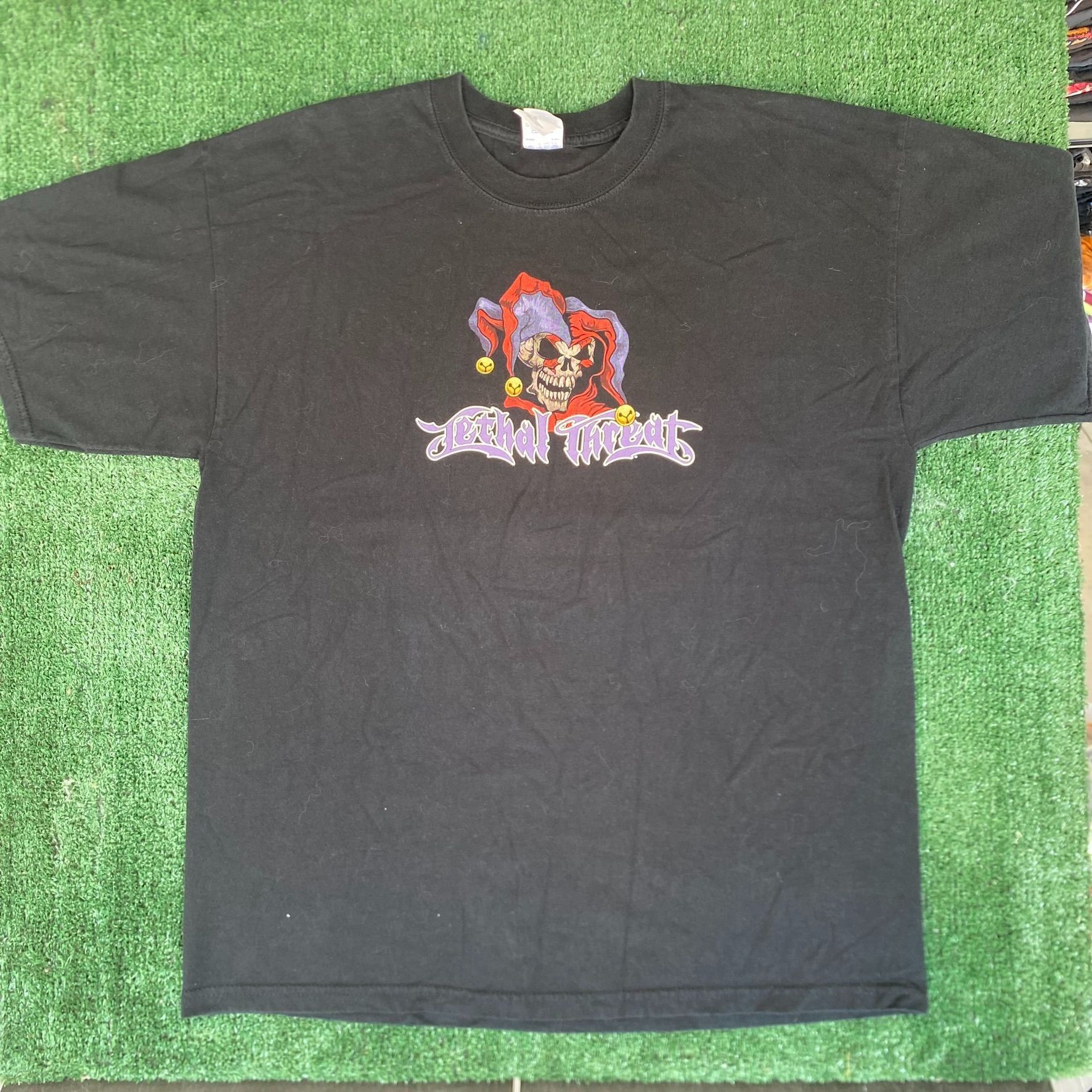 Vintage Vintage Y2K Joker Skull Shirt Jester Punk Biker Choppers Tee Size US XL / EU 56 / 4 - 1 Thumbnail