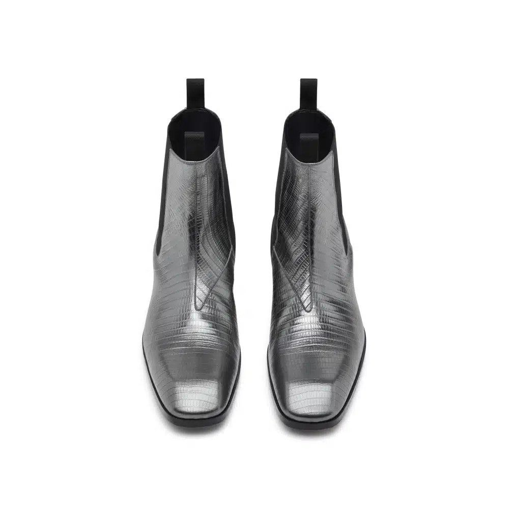 Tom Ford o1loc1c0325 J1490 Bailey Chelsea Boots in Silver Size US 12 / EU 45 - 2 Thumbnail