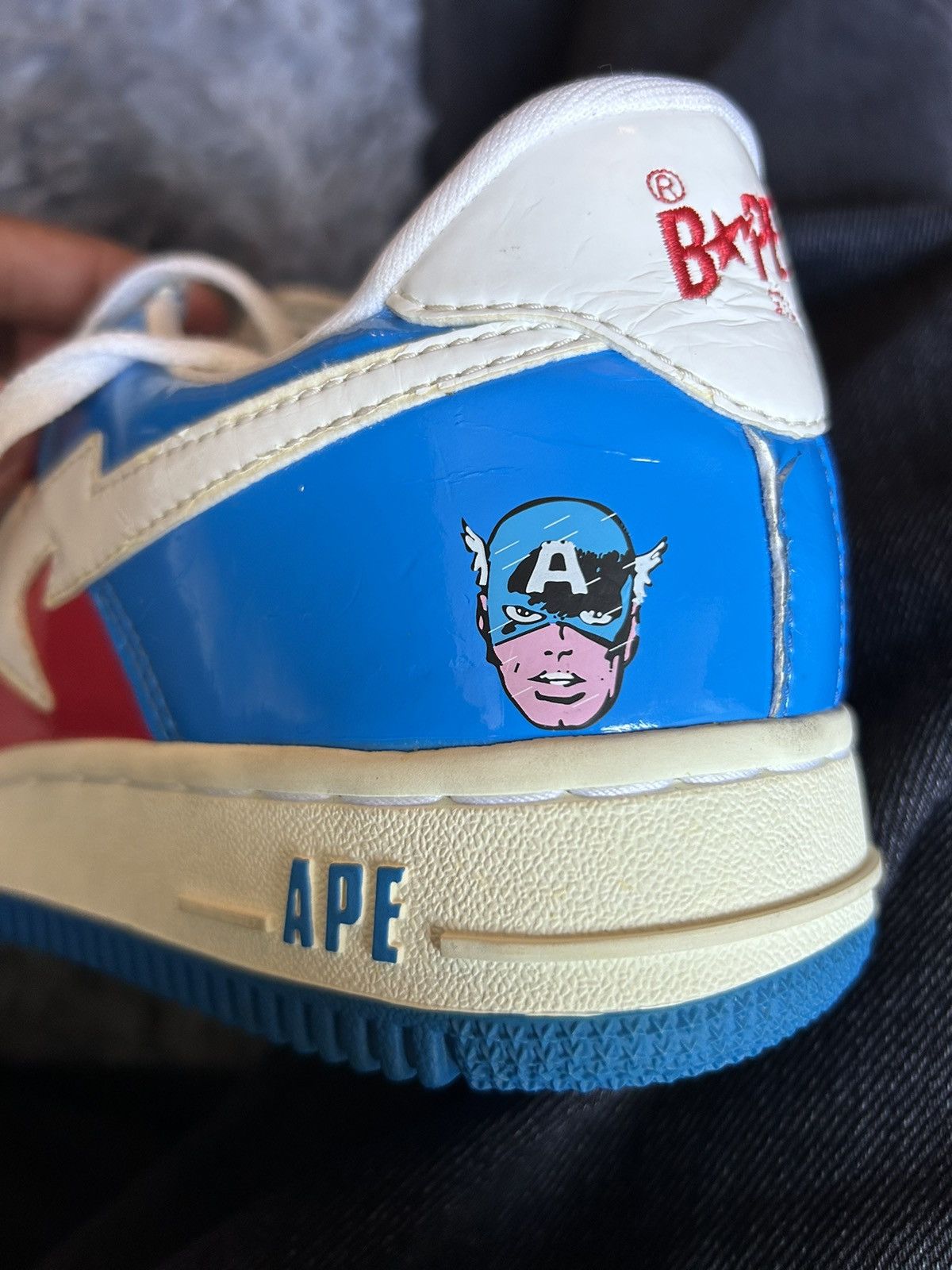 Bape × Marvel Comics Bape x Marvel Captain America Bapesta Size US 8 / EU 41 - 7 Thumbnail