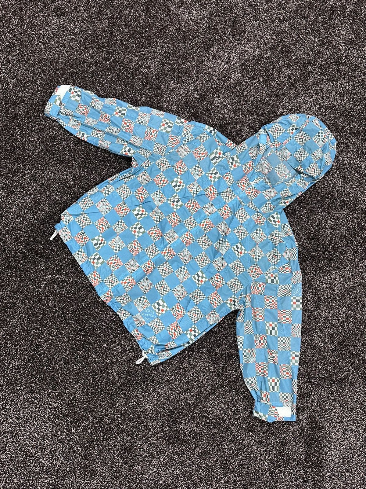 Louis Vuitton Louis Vuitton Distorted Damier Blue Nylon Windbreaker Jacket Size US S / EU 44-46 / 1 - 6 Thumbnail