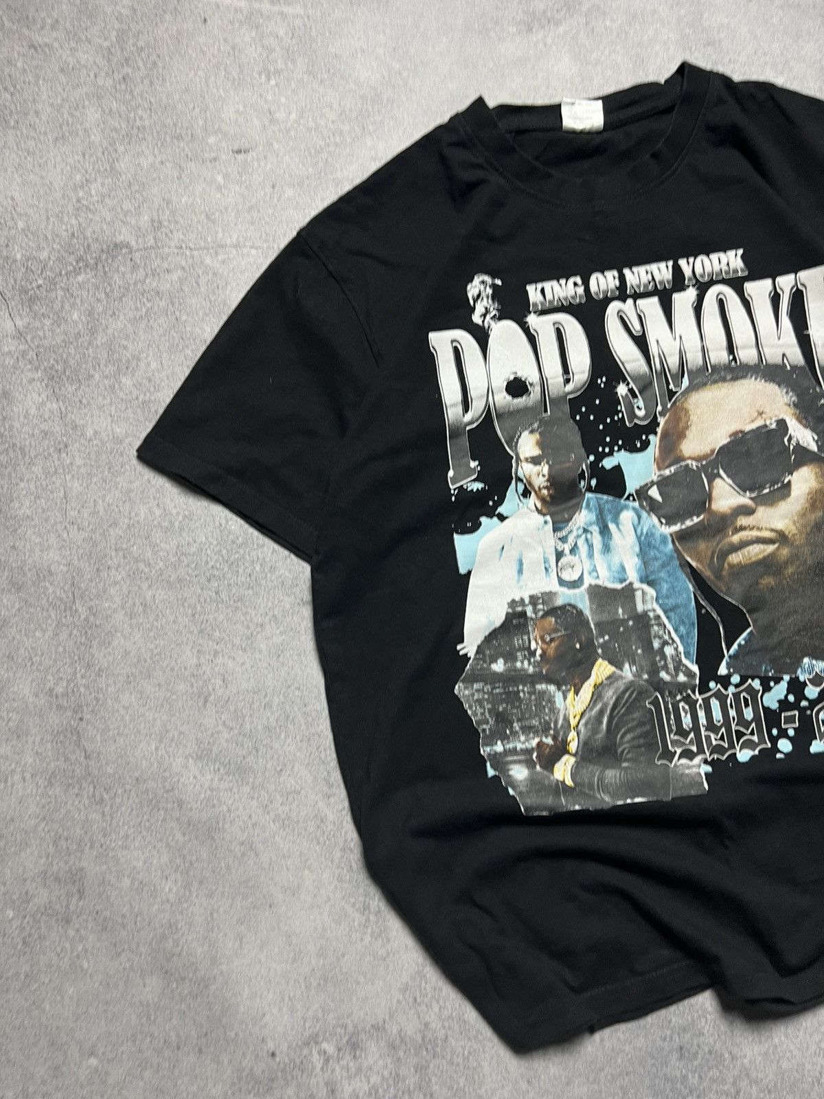 Rap Tees Y2K Pop Smoke King Of New York Rap Oversized Tee Shirt Size US M / EU 48-50 / 2 - 2 Thumbnail
