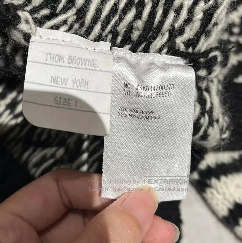 Thom Browne Thom Browne Black Wool Patterned Sweater for Women . Size S / US 4 / IT 40 - 5 Thumbnail
