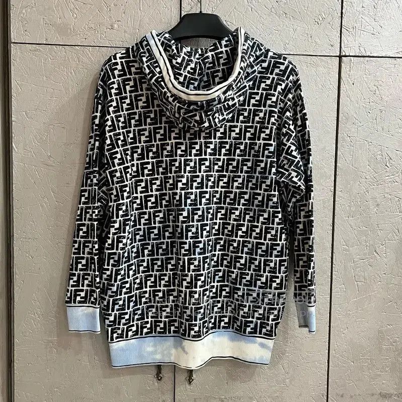 Fendi Fendi Blue Cotton Women's Hoodie . Size XS / US 0-2 / IT 36-38 - 2 Thumbnail