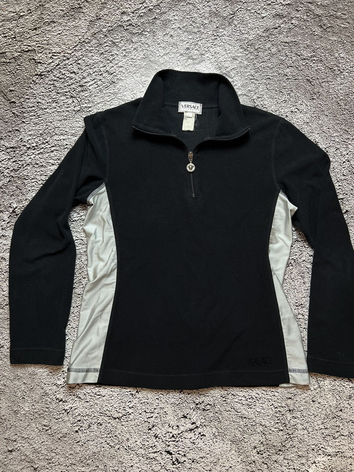 Versace VTG 90’s Versace Intensive medusa fleece halfzip jacket Size L / US 10 / IT 46 - 1 Thumbnail