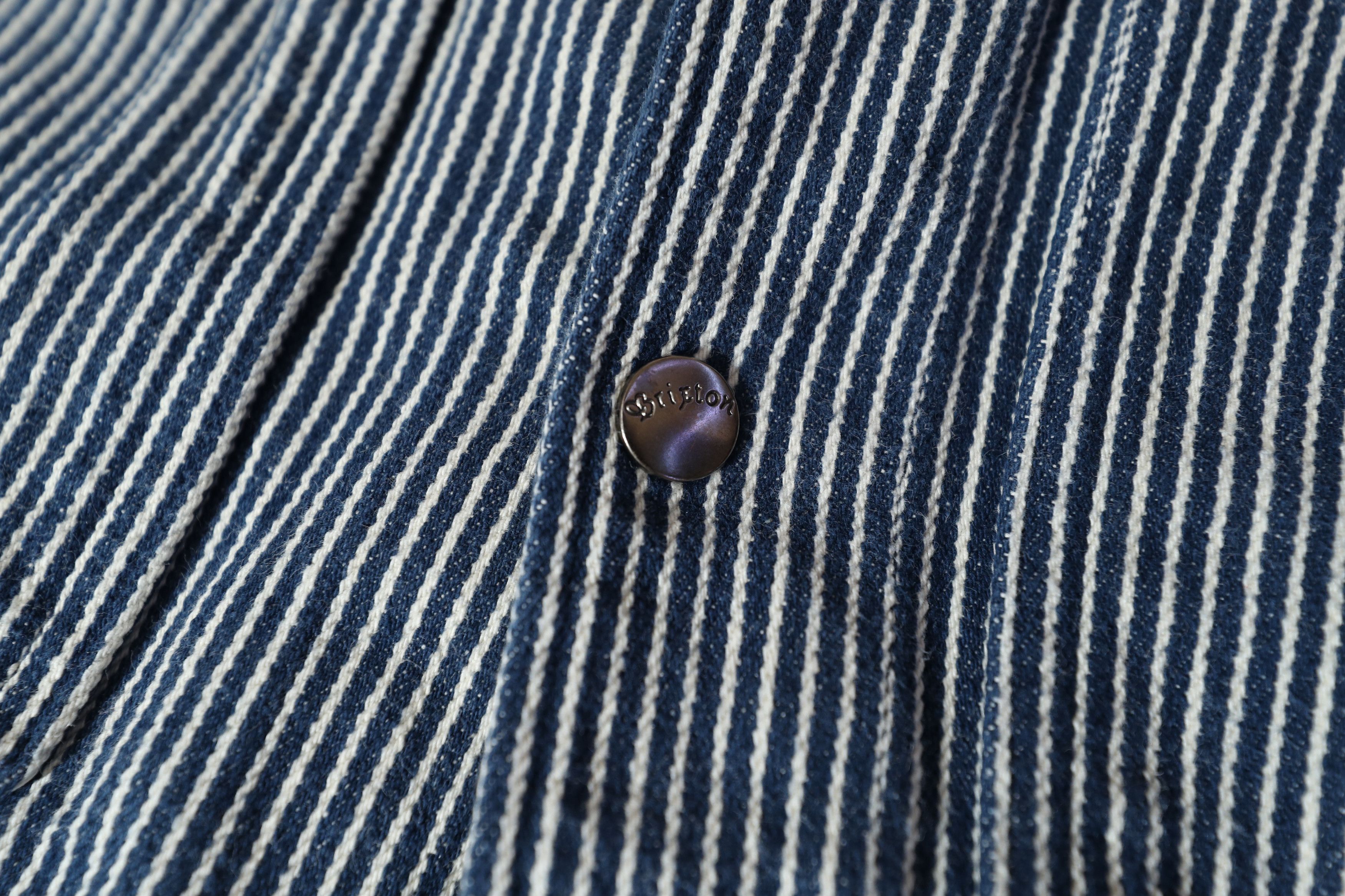 Brixton Brixton Striped Long Sleeve Overshirt (L) Size US L / EU 52-54 / 3 - 6 Thumbnail