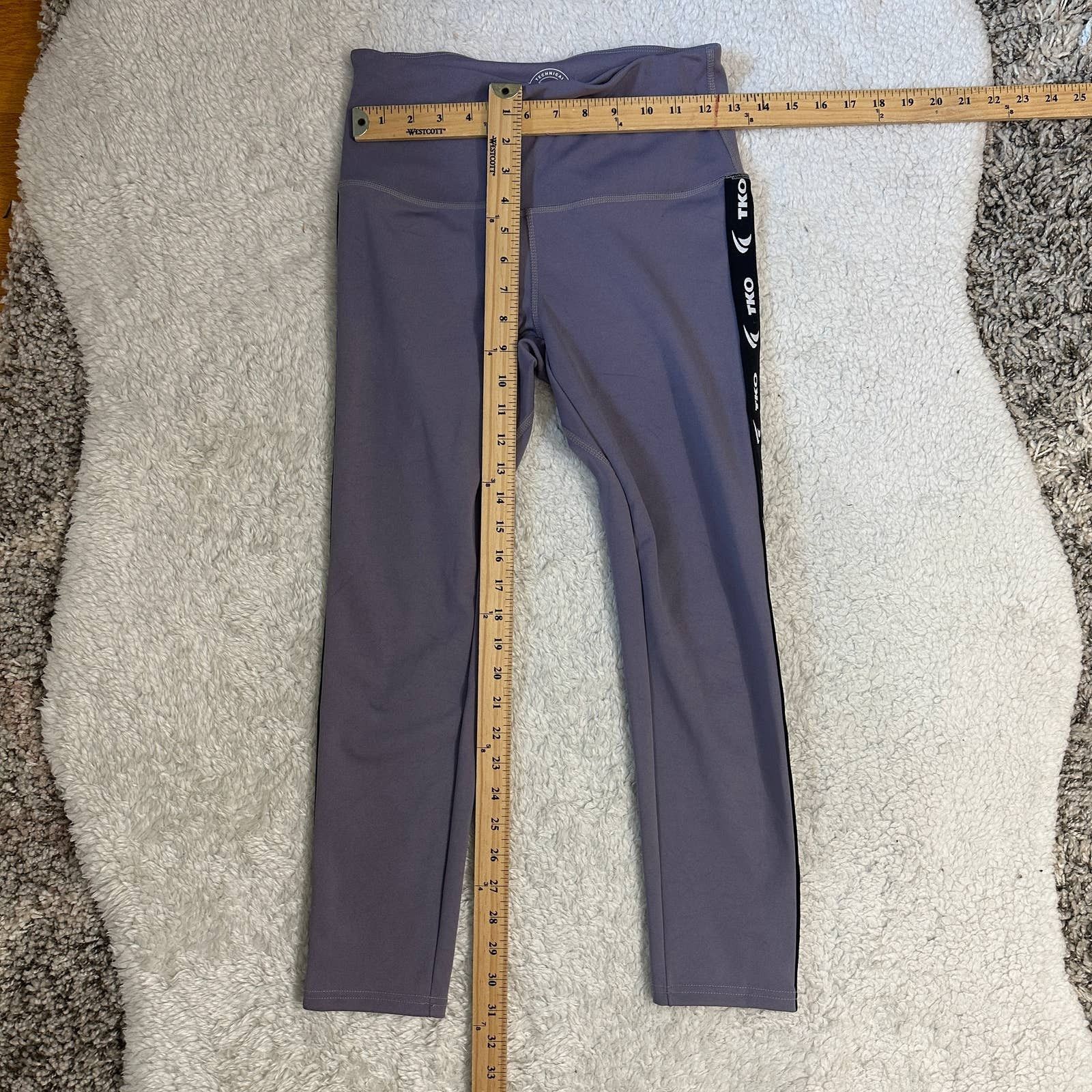 Other Technical Knockout TKO M Purple Leggings Tuxedo Stripe Size 26" / US 2 / IT 38 - 10 Thumbnail