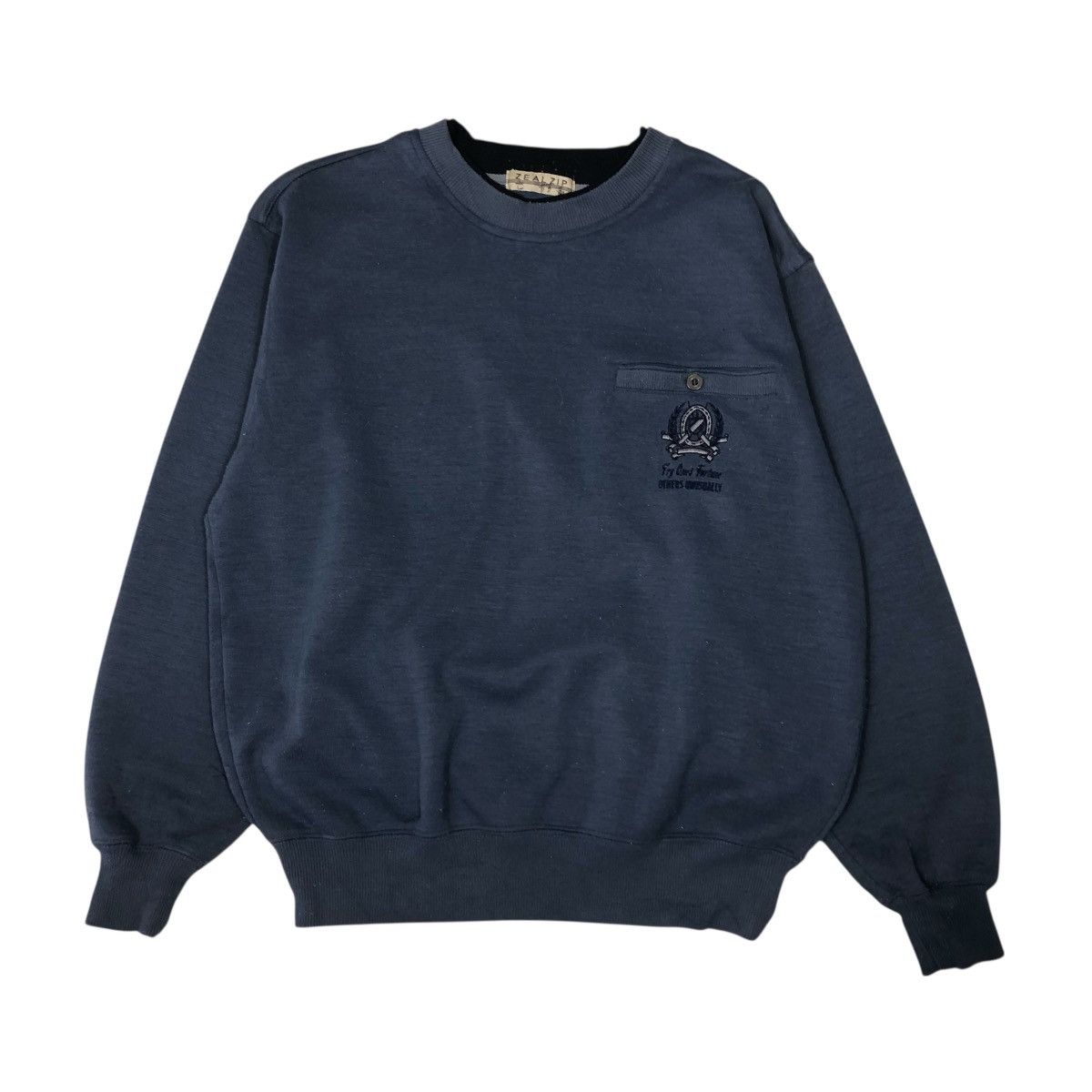 Japanese Brand 📌Vintage Sweatshirt Embroidery Zeal Zip Issey Miyake Size US M / EU 48-50 / 2 - 1 Thumbnail