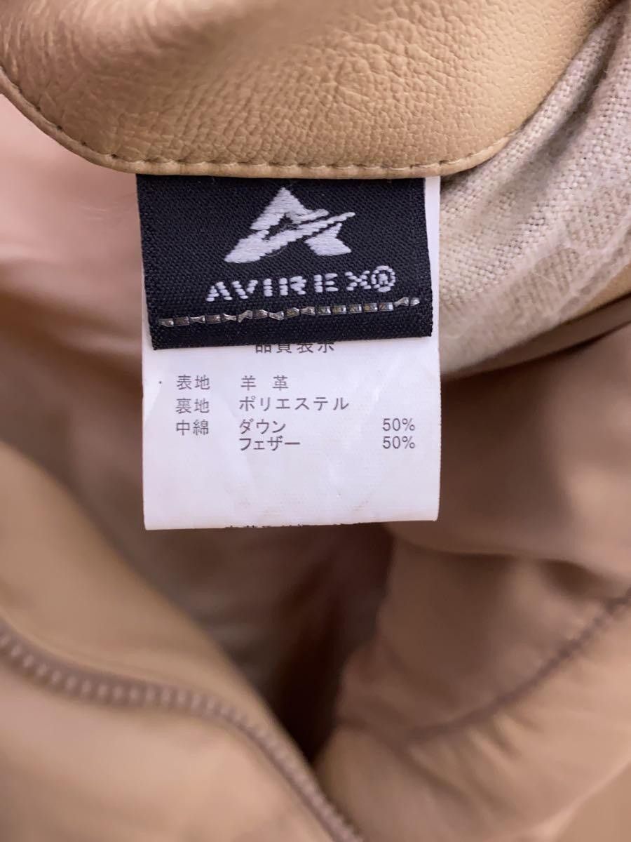Avirex Avirex Leather Down Jacket Cream Size US M / EU 48-50 / 2 - 4 Thumbnail