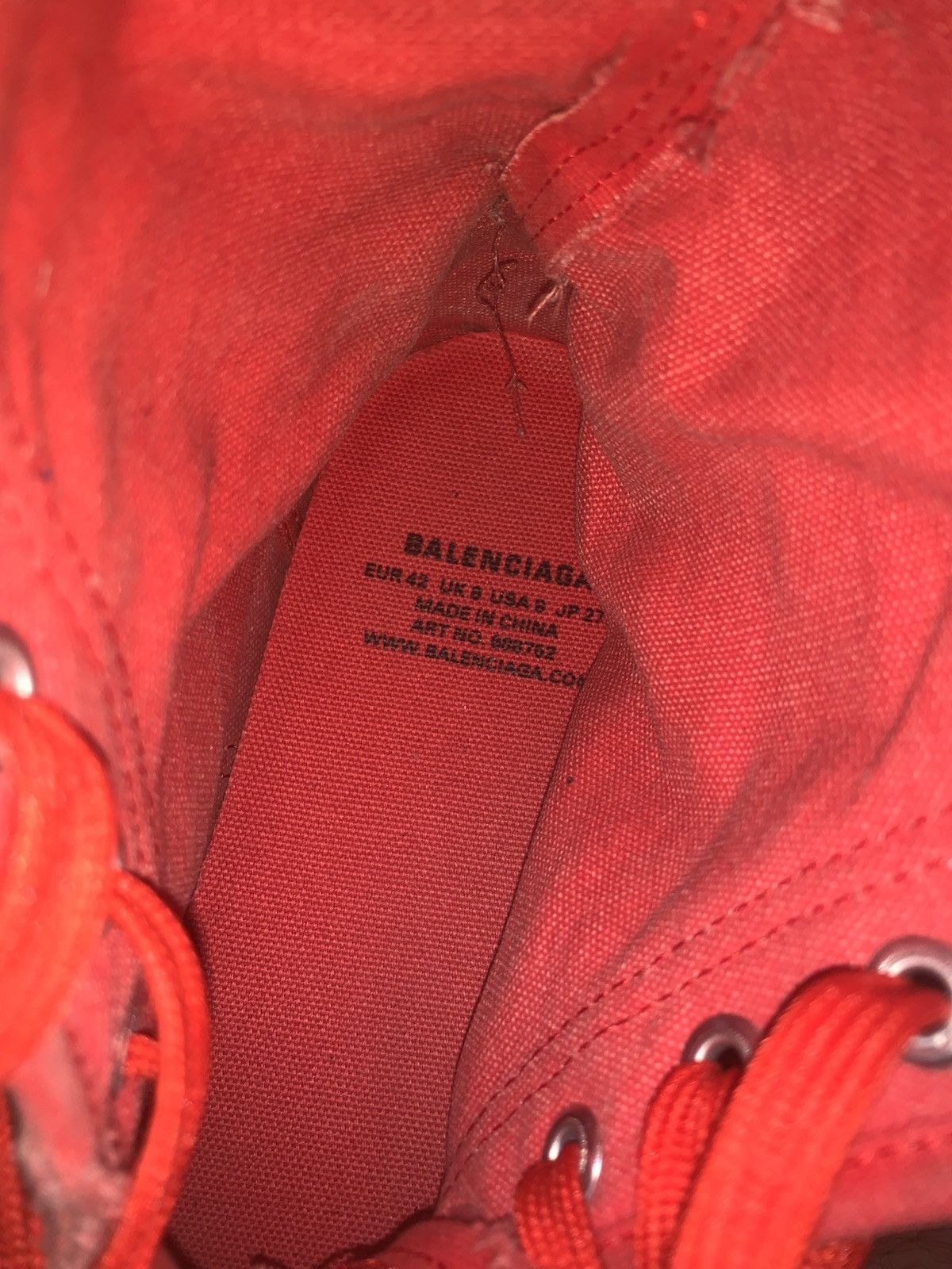 Balenciaga Balenciaga paris sneaker red Size US 9 / EU 42 - 6 Thumbnail