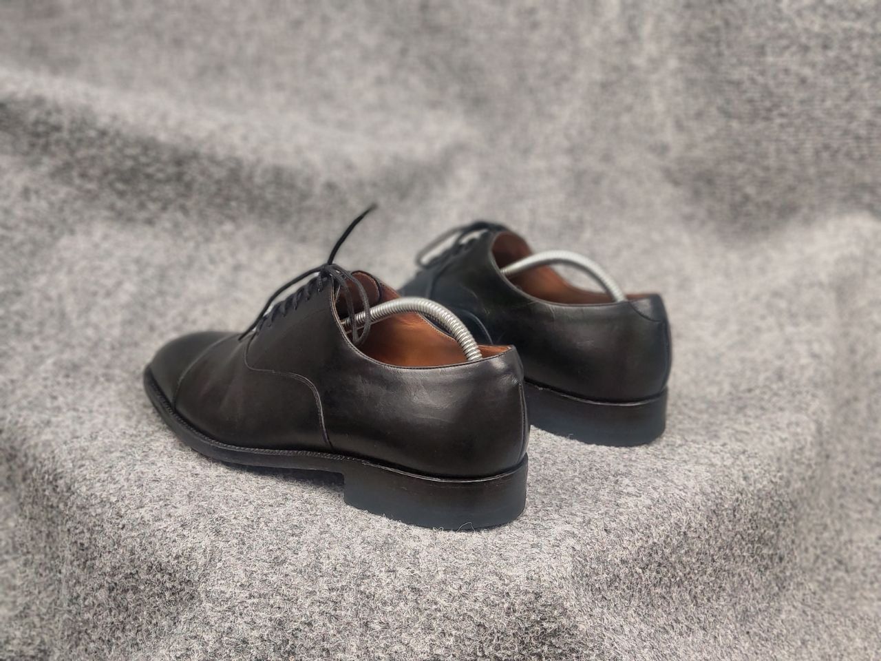 Carmina Carmina Albaladejo Black Calf Leather Cap Toe Oxford shoes Size US 10.5 / EU 43-44 - 9 Thumbnail