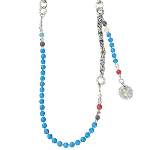 Jewelry Blue Beaded Wallet Chain Size ONE SIZE - 4 Thumbnail