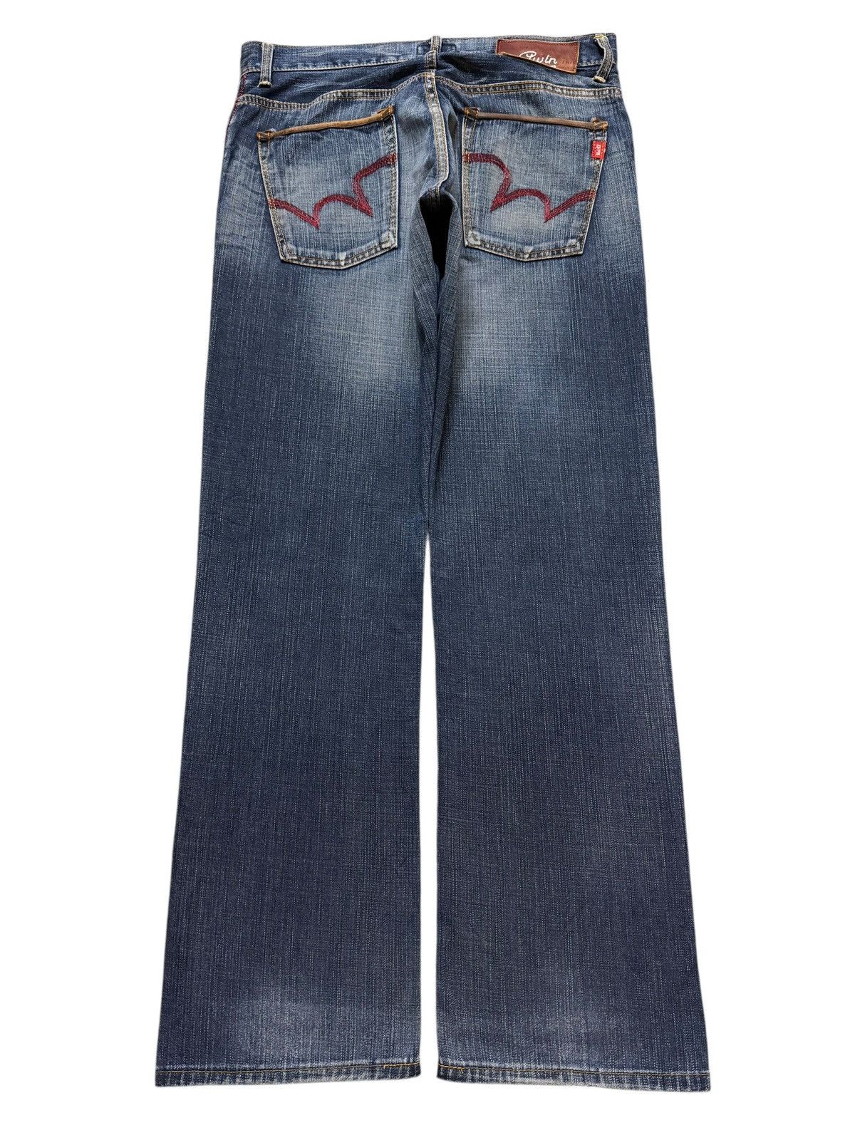 Edwin Vintage 90s Japan Edwin Blue Trip Faded Wash Wide Leg Loose Size US 32 / EU 48 - 2 Thumbnail
