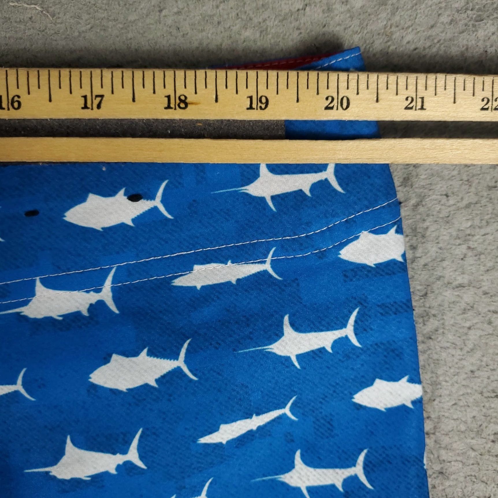 Vintage PELAGIC Mens 40 Blue Red USA Flag Striped Board Shorts Swim Trunks Surf Shorts Size US 40 / EU 56 - 4 Thumbnail