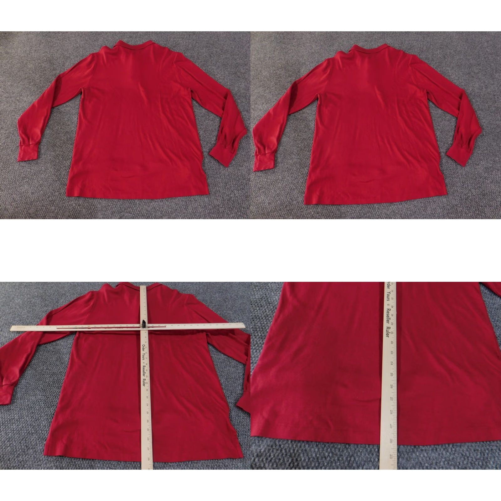 Vintage VINTAGE LL Bean Shirt Mens Large Long Sleeve Made USA 90s Classic Polo Solid Red Cotton Size US L / EU 52-54 / 3 - 8 Thumbnail