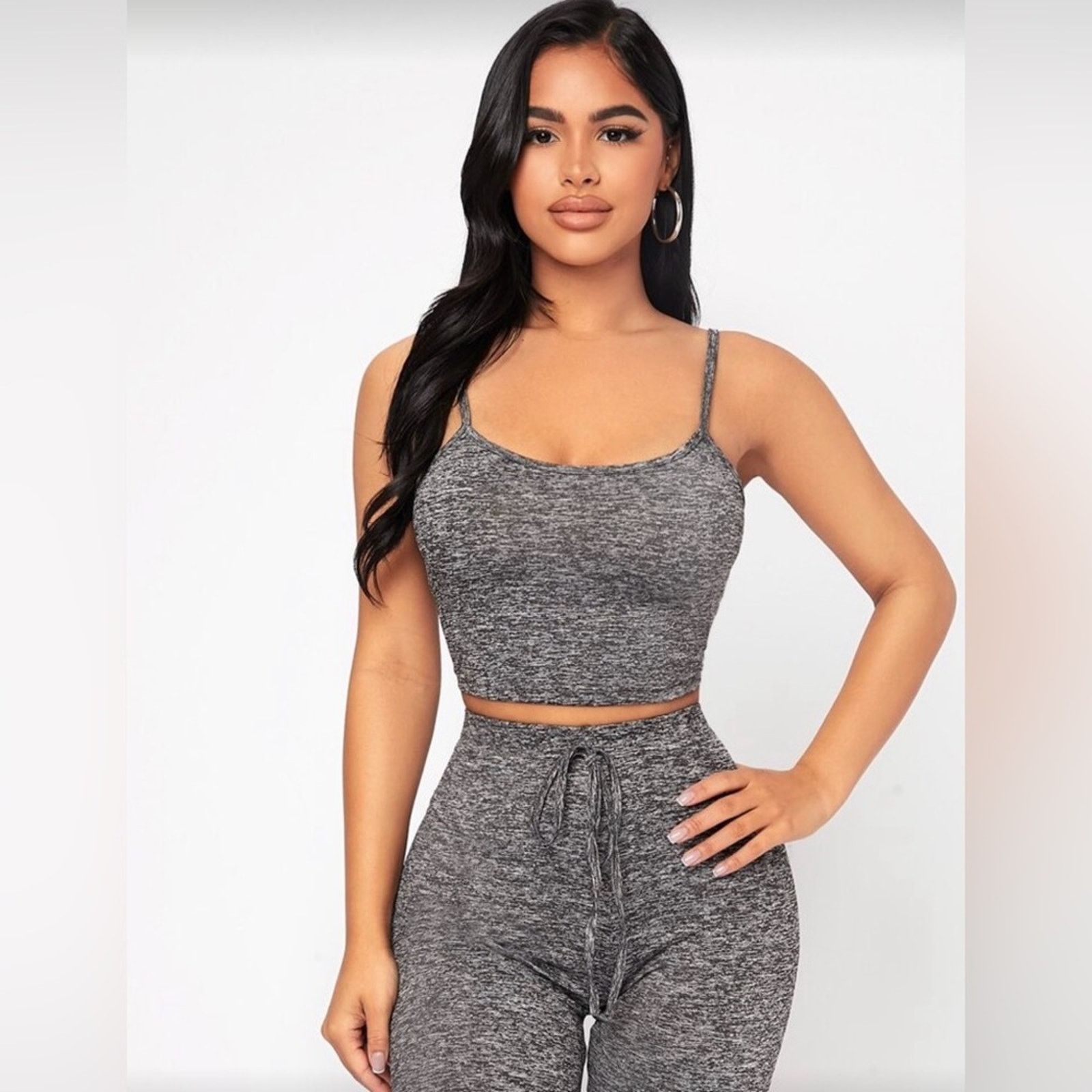 Other New Athleticwear Gym Casual Gray Matching Set with Pants Size 27" / US 4 / IT 40 - 5 Thumbnail