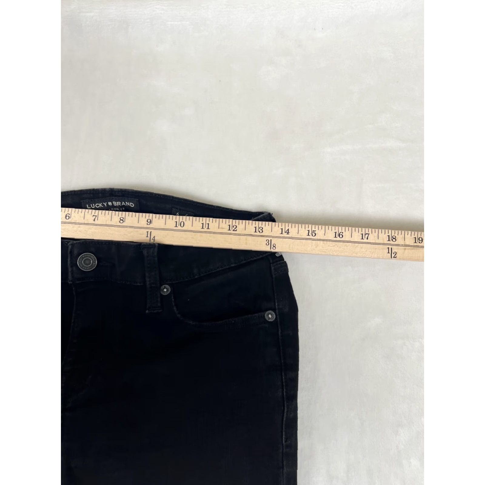 Lucky Brand Lucky Brand Jeans Low Rise Skinny Lolita Womens 6/28R Black Dark Wash Denim - 28in Inseam, Stretch, Zipper Closure, Pockets, Logo - Womens Jeans Size 28" / US 6 / IT 42 - 6 Thumbnail