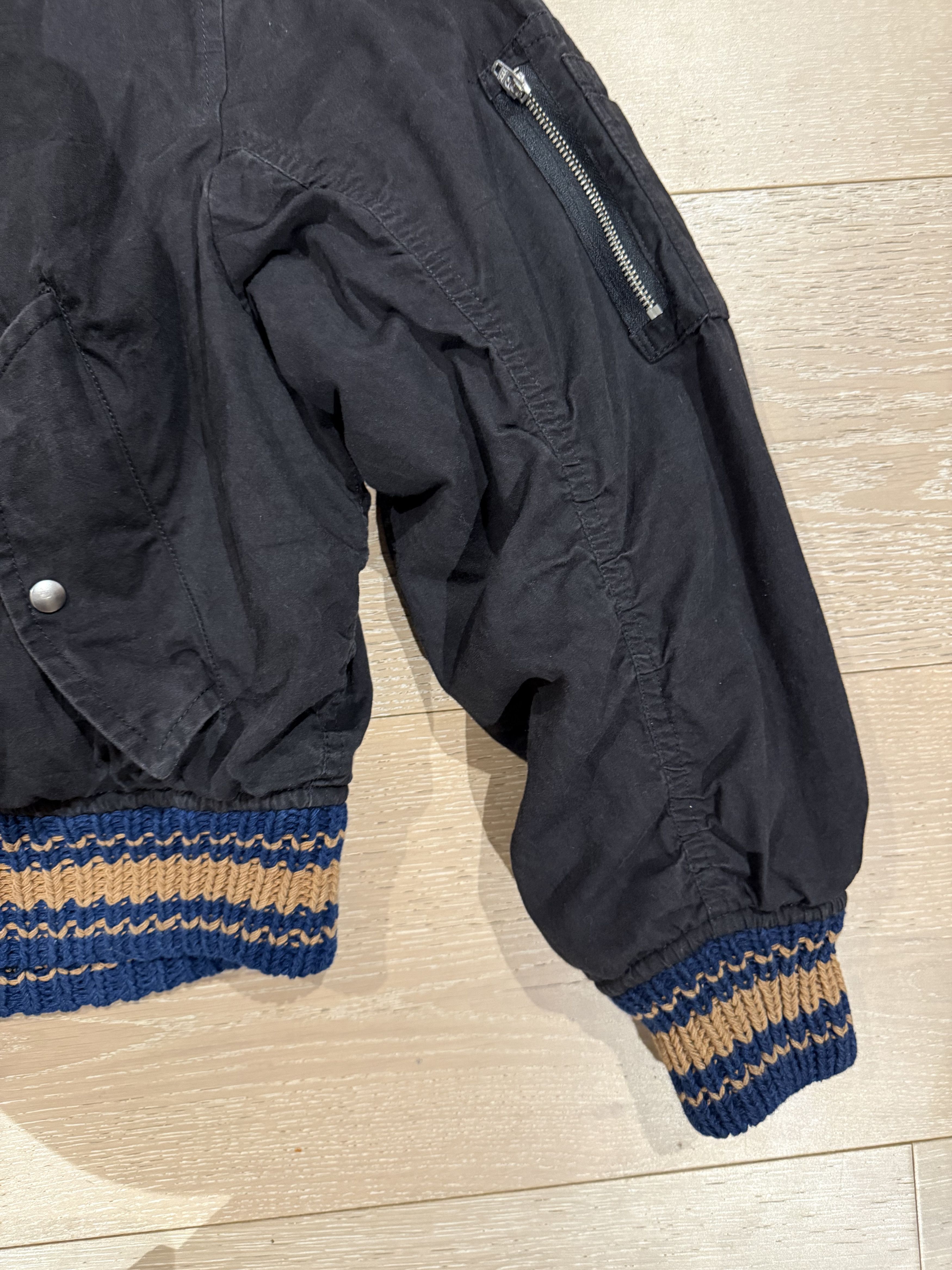 Story Mfg. 💚 Story Mfg. Handmade Seed Bomber Black Wonky-Wear Medium Size US M / EU 48-50 / 2 - 14 Thumbnail