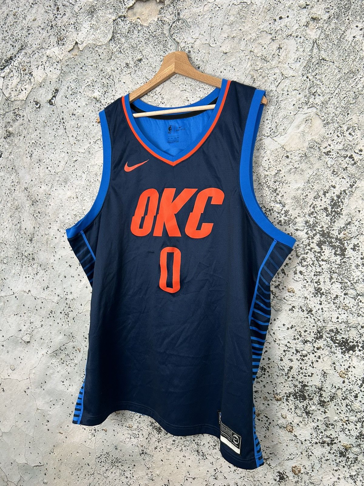 NBA Oklahoma City Thunder Westbrook Nike NBA Jersey Size US XXL / EU 58 / 5 - 3 Thumbnail