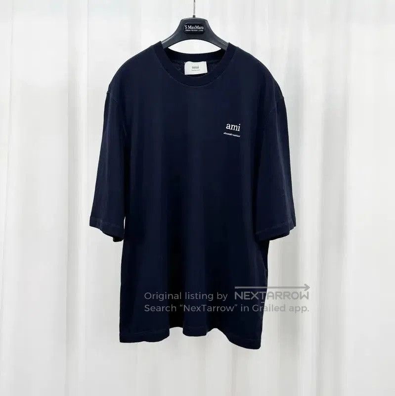 AMI AMI Black Cotton Logo Short Sleeve T-Shirt . Size US L / EU 52-54 / 3 - 1 Thumbnail