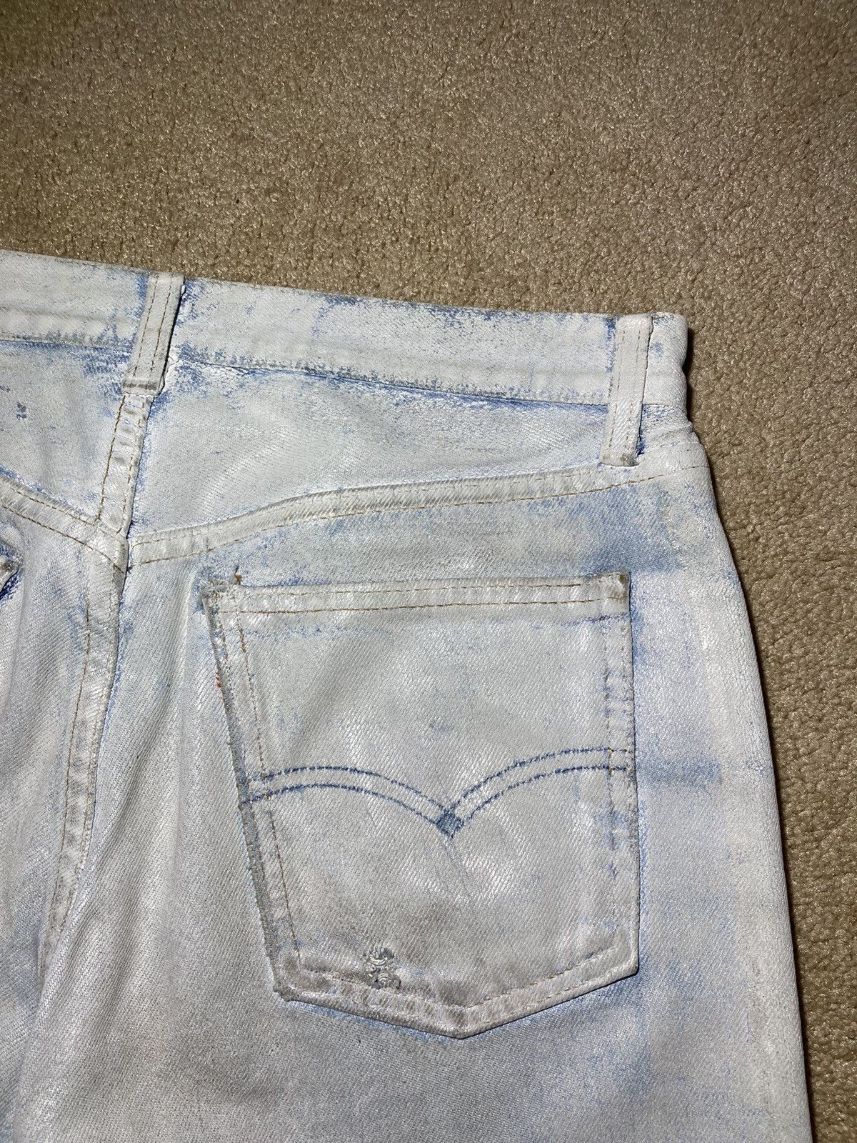 Maison Margiela 1999 Maison Margiela Painted Artisanal 0 10 90s White Jeans Size US 32 / EU 48 - 9 Thumbnail