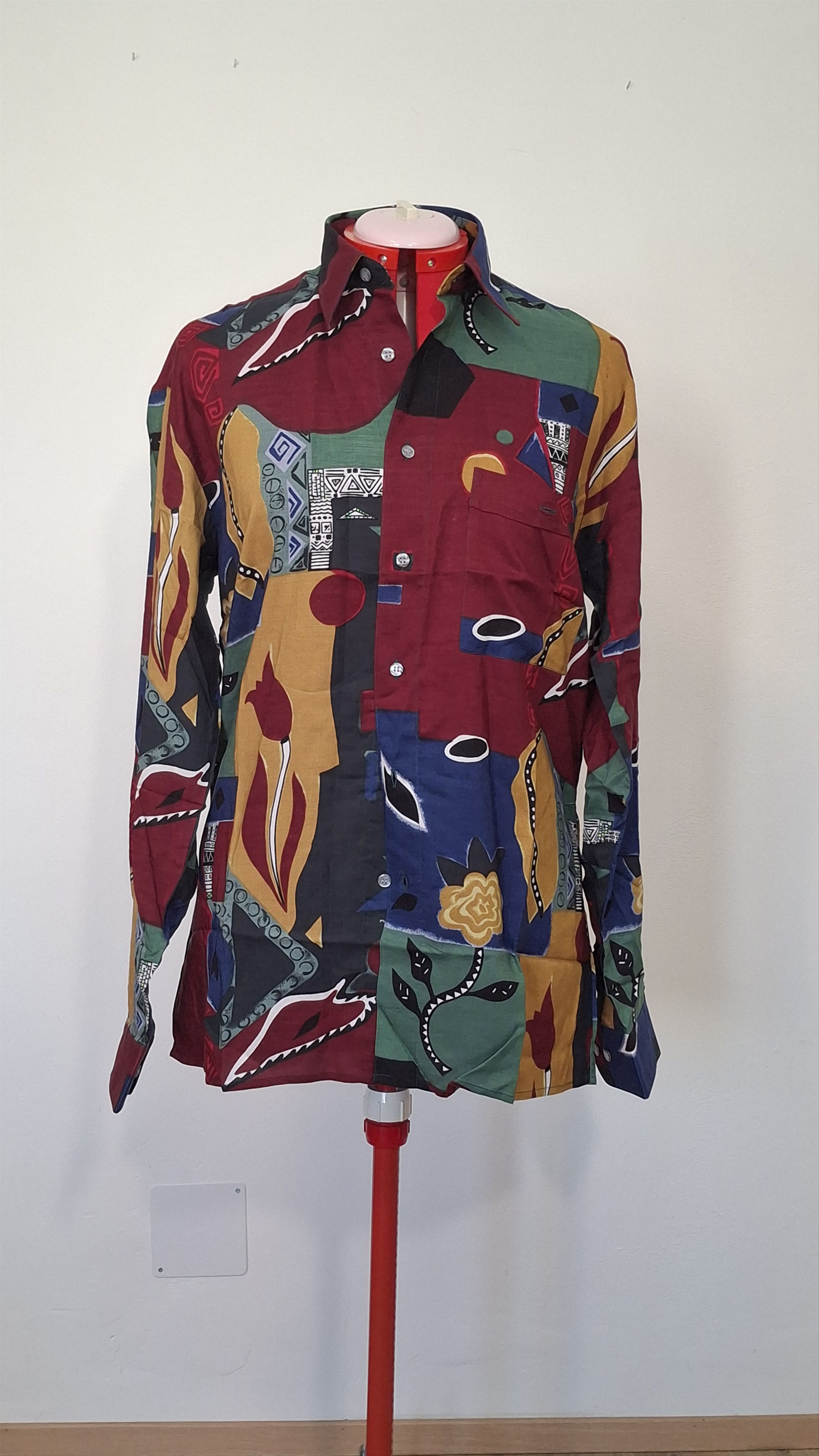 Vintage Vintage Camargue Viscose Pattern Shirt Size M NOS Size 38S - 1 Thumbnail