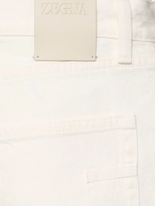 Z Zegna o1lsvrm0525 Marble Pure Cotton Pants in White Size US 30 / EU 46 - 5 Thumbnail