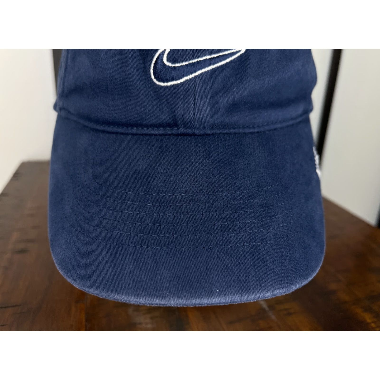 Nike Nike Hat Cap Fitted Adult One Size Blue Swoosh Stretch Golf Golfer Cotton Blend Size ONE SIZE - 3 Thumbnail
