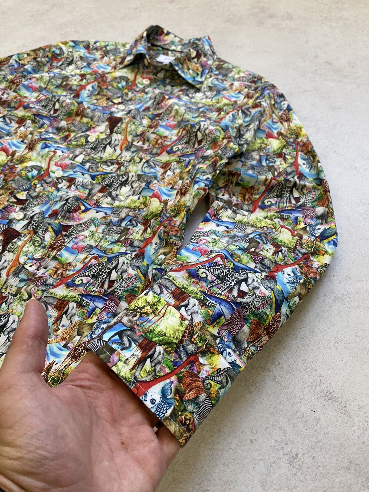 Eton Eton Mens Multicolor Animal Print Button Shirt Size M Size US M / EU 48-50 / 2 - 8 Thumbnail