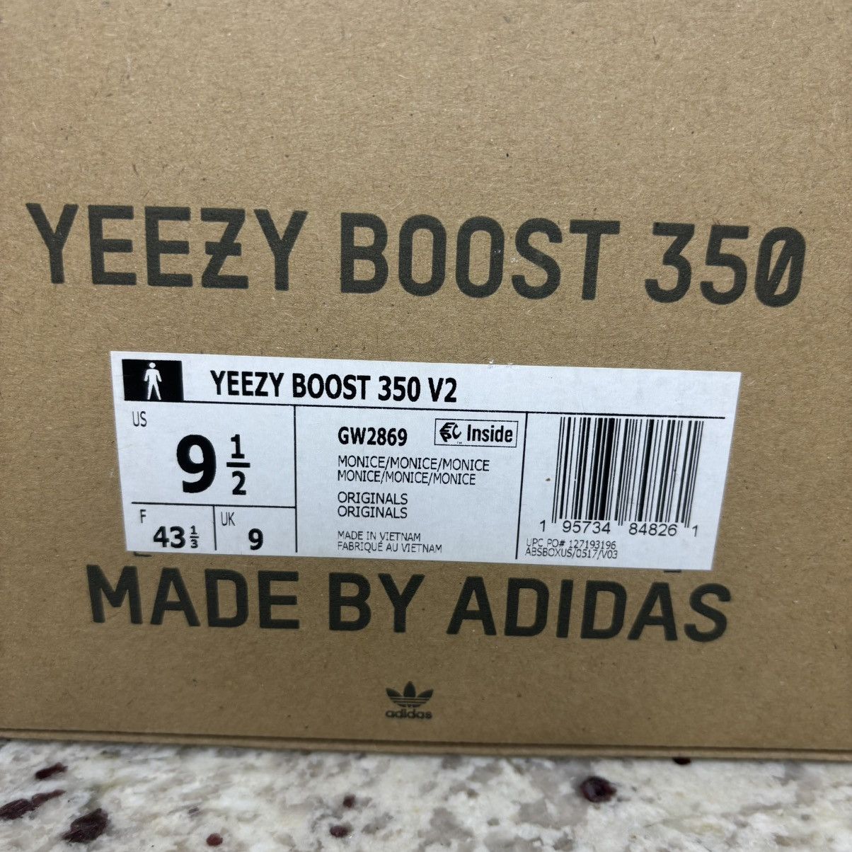 Adidas × Kanye West Size 9.5 Yeezy Boost 350 V2 Mono Ice Brand New With Box Size US 9.5 / EU 42-43 - 15 Thumbnail